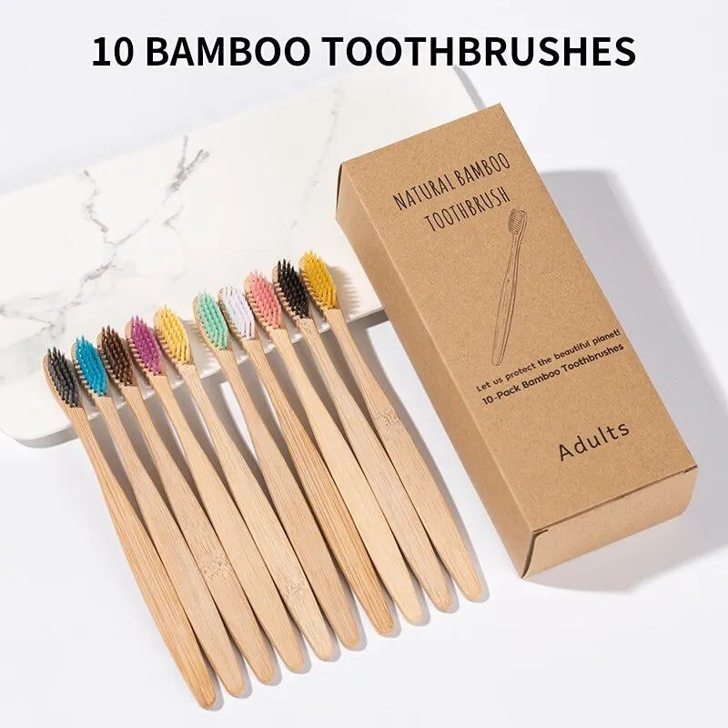 Bamboo Toothbrush Set